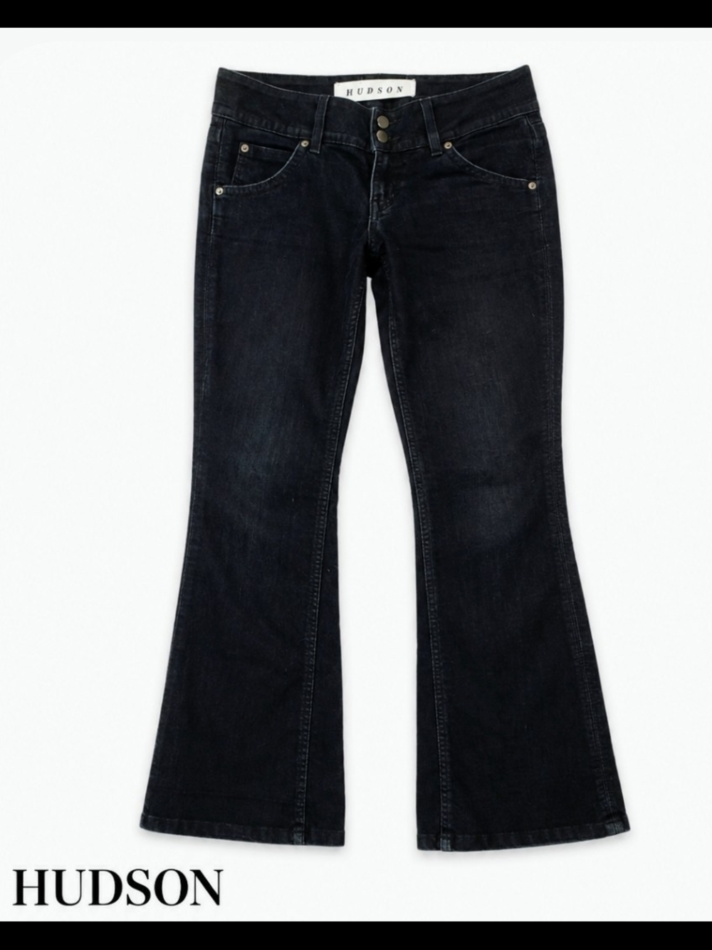 Hudson Jeans Women's Dark Black Flare Jeans